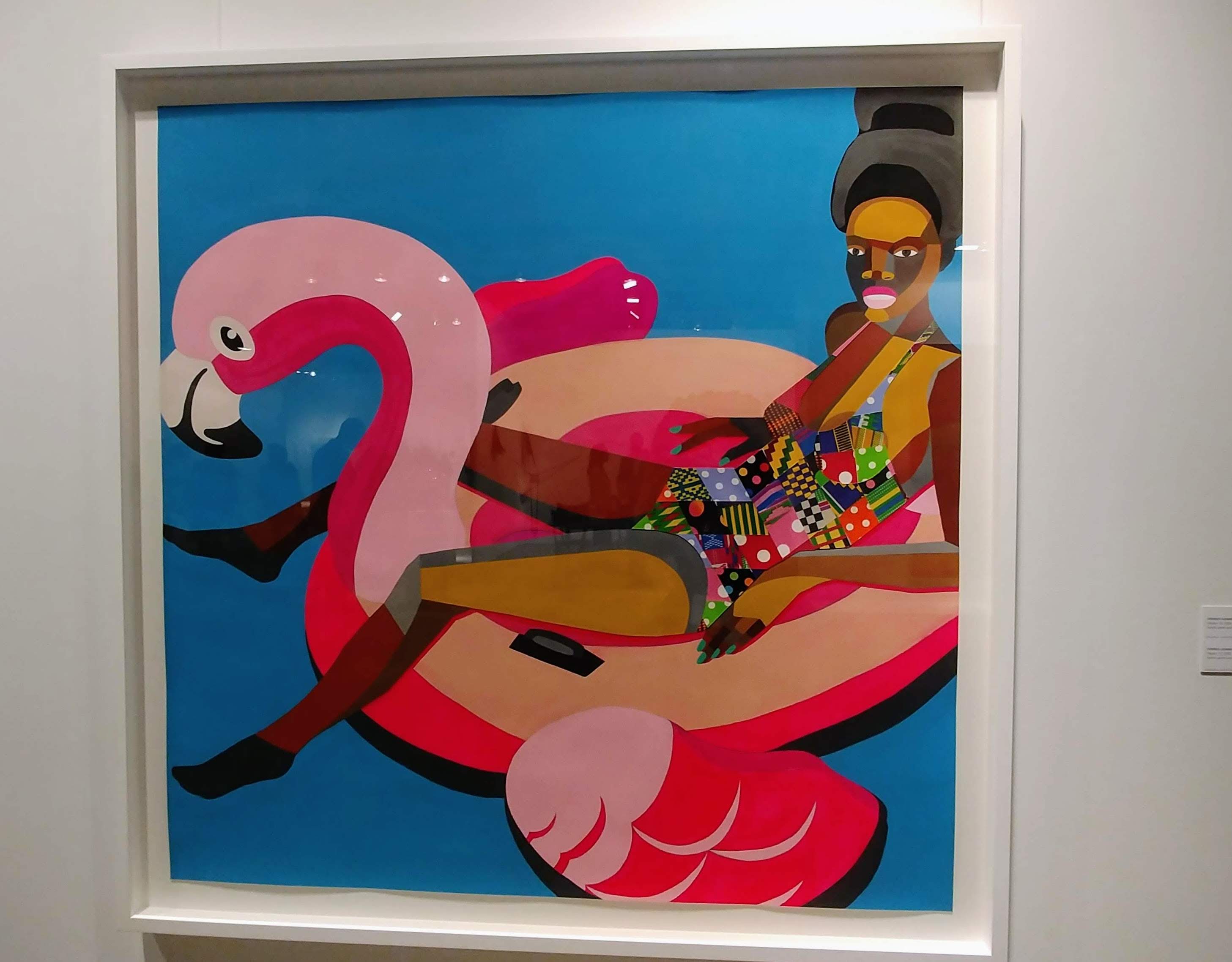 Floater 75, 2018 ©Derrick Adams. Framed by Seaberg.