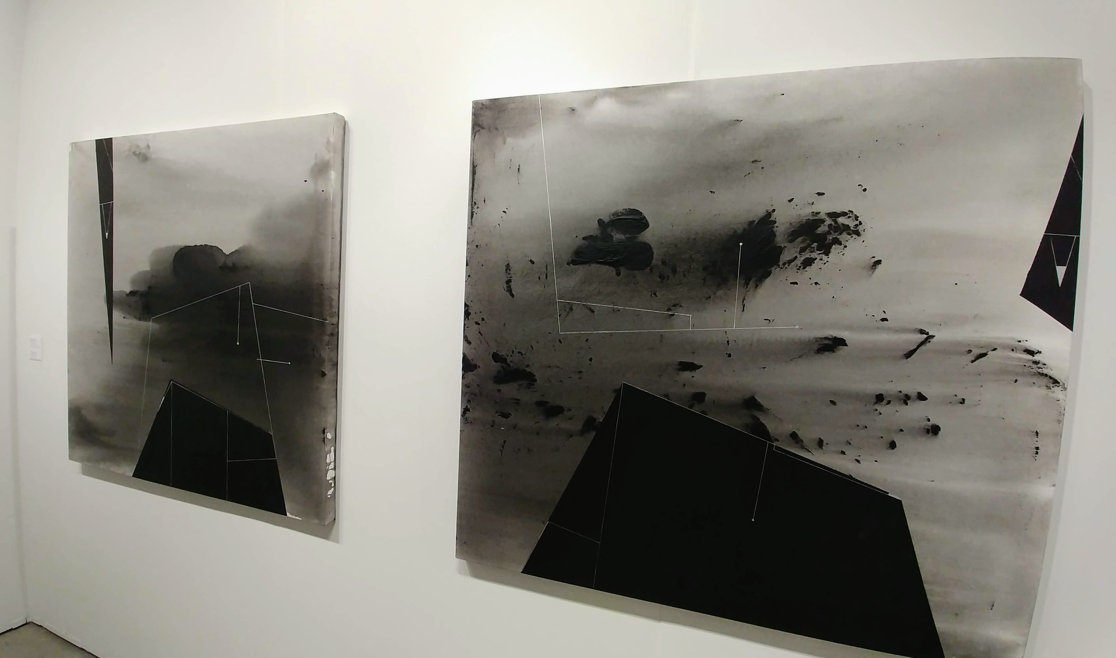 If This Exists That Exists (Ecology #1, #2), 2018 ©Torkwase Dyson with Rhona Hoffman Gallery.