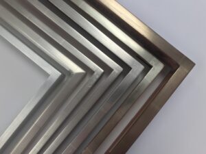 White Gold, 12k Gold Finished corner picture frame profiles made at our Chicago studio. Artmill Group 840 N. Milwaukee Ave, Chicago, IL Seaberg Framing, Armand Lee, Artifact Services, Prints Unlimited Gallery, Princeton Framing and Gallery, The Frame Forum, Corporate Artworks